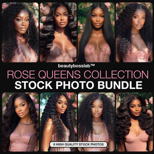 Rose Queens Collection Hair Stock Photo Bundle