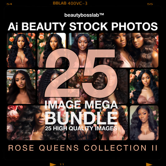 Rose Beauties Mega Collection Hair Stock Photo Bundle
