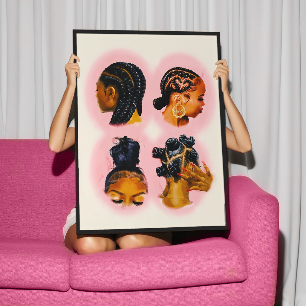 Black Girl Cameos Art Print