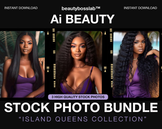 Island Queens Collection Hair Stock Photo Bundle