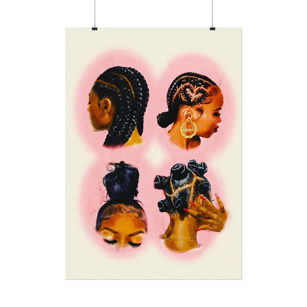 Black Girl Cameos Art Print